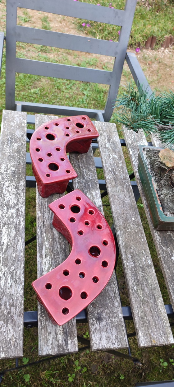 Pair of Ceramony Vallauris vintage flower frogs 1960/70 – Vallauris Ceramony, Vases, Ceramic (photo 5 of 15)
