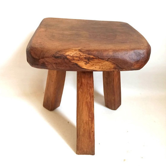 Image 1 of Brutalistischer Dreibeinhocker, 1960er Jahre