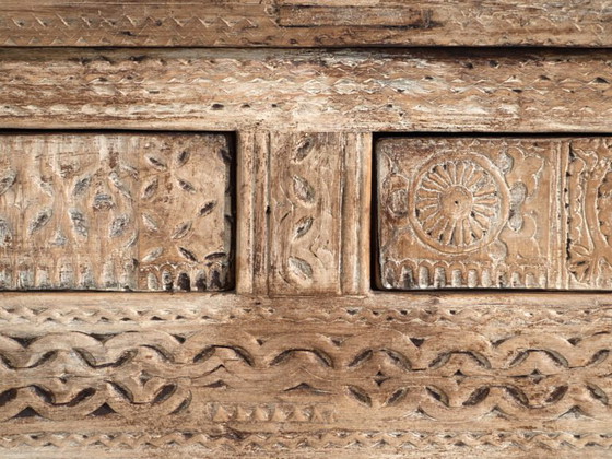 Antique carved console table in elm wood – China, circa 1930 – Iron (photo 37 of 40)