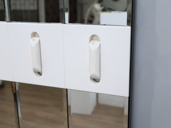 Image 1 of Vintage minimalistische wandspiegel kapstokset ITALIË jaren 70