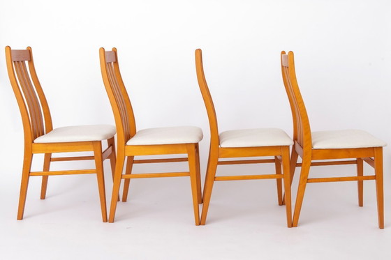 Image 1 of Set of 6 Farstrup Teak Dining Chairs, Danish Mid Century Chairs 1960s, Vintage Teak Chairs Newly Upholstered