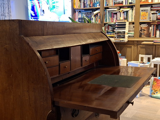 Image 1 of Secreter de madera con 3 cajones, 51x115x105