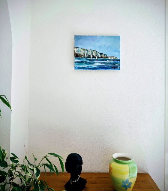 Image 1 of Philippe LAURENT - Barche a vela in Normandia - Dipinto dell'artista