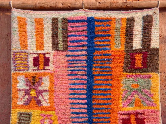 Handmade Boujad Wool Rug: Colorful Moroccan Berber Carpet – Paintings & Drawings (photo 3 of 19)