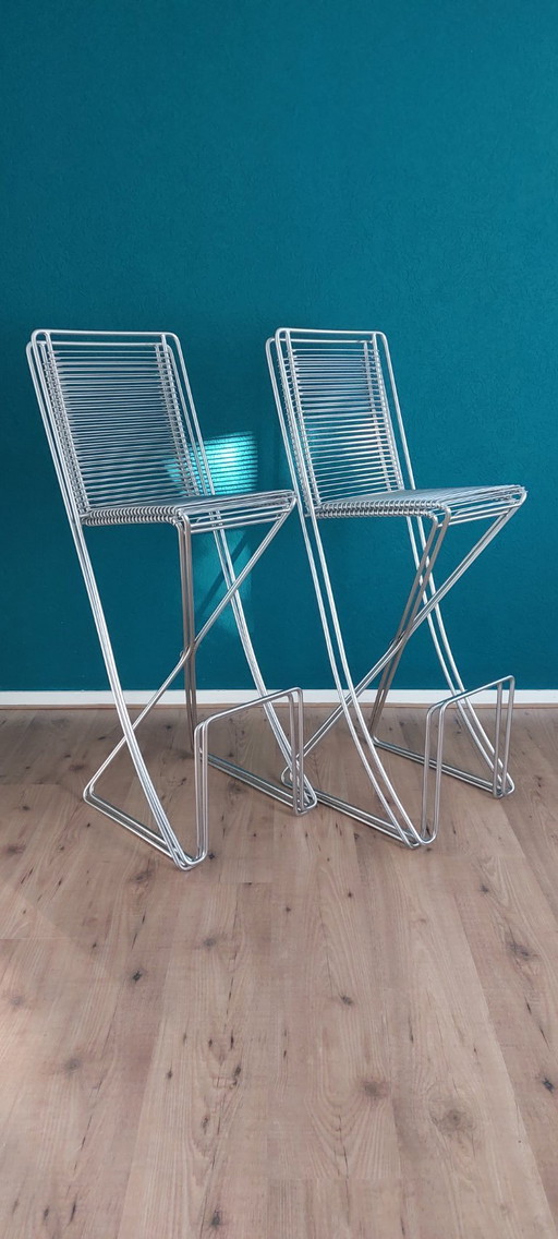 4 sgabelli da bar Kreuzschwinger di Till Behrens, anni '90