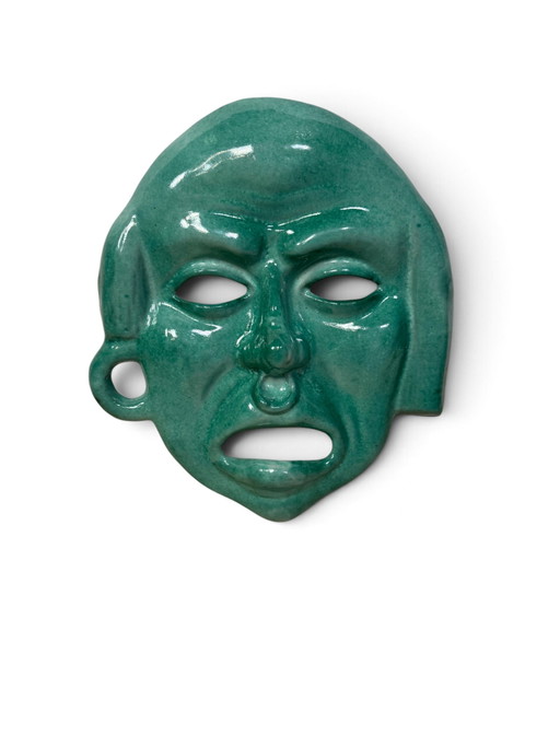 Masque décoratif en céramique italienne – decoratieve objecten, Ceramic