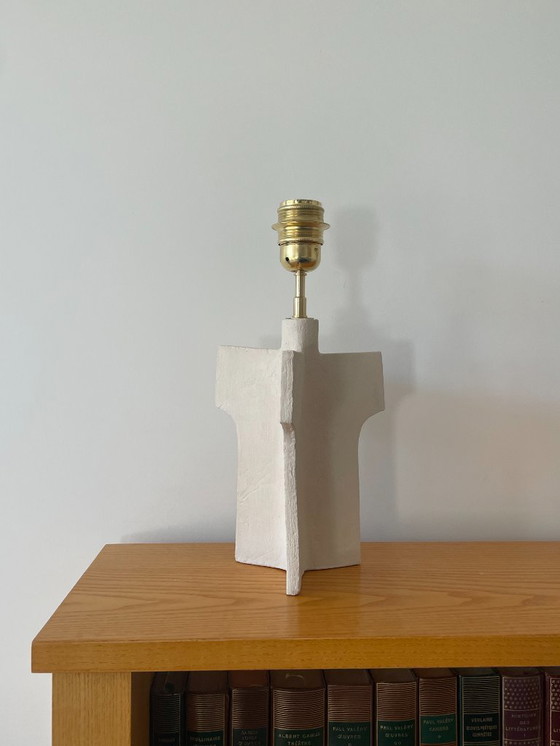 Image 1 of French contemporary ceramic lamp, "L 02" by Renzo Maar
