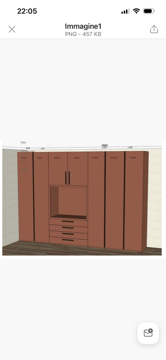 Image 1 of Armoire Lema 7 portes avec éclairage intégré