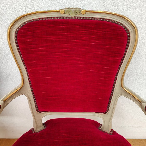 Image 1 of Sedie e poltrone vintage francesi in stile Luigi XV. Prezzo fisso.