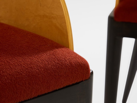 Garouste & Bonetti Concerto Chairs Sycamore Bronze Alpaca Velvet 1990 – Dining chairs, Wood (photo 6 of 11)