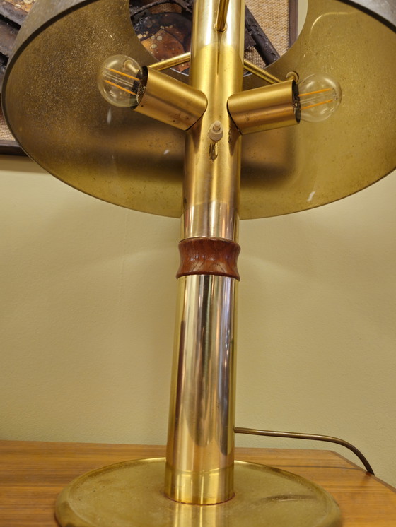 Image 1 of Vintage Messing Tafellamp Bureaulamp Lamp Lampje 