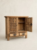 Massiver Eichenschrank – spanisches Brutalismus-Design, 1960er Jahre