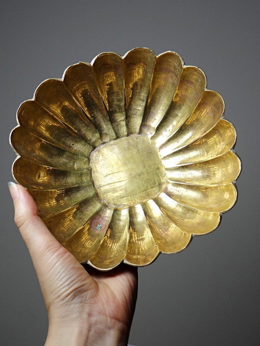 Schale, Schüssel, Taschenleerer Messing/Bronze vergoldet Vintage