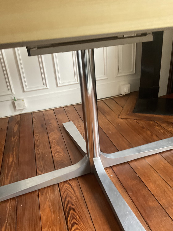 Image 1 of 70's Dining Table with Extendable Leaf