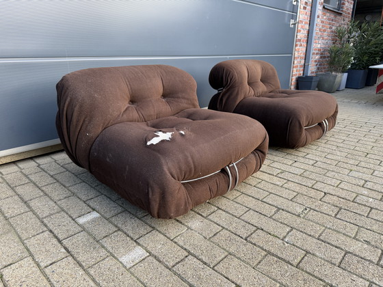 Image 1 of Cassina Soriana originale des années 1970 2x 1 place Tobia & Afra Scarpa