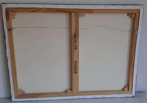 Image 1 of SUBASTA: Cuadro firmado por el diputado con el título Campo de tulipanes