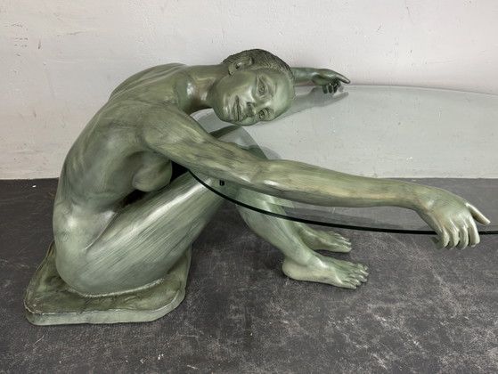 Image 1 of Table sculpturale en bronze