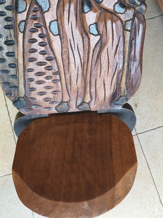 Image 1 of African talking chair made of carved wood