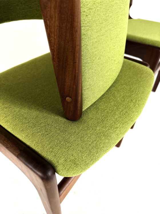 Image 1 of 10x gerestaureerde eetkamerstoel model 89, Erik Buch ‘60