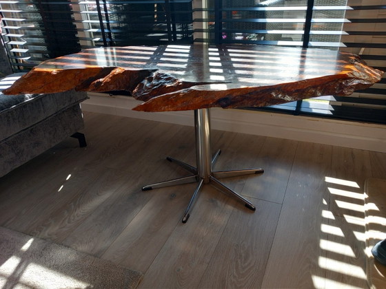 Tavolino da caffè vintage in legno di sequoia – redwood, Tavolini da caffè, Metal, Wood (photo 3 of 5)