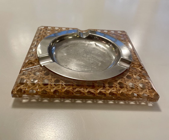 Image 1 of Plexiglas Wiener Geflecht Aschenbecher Italiaans jaren 70 