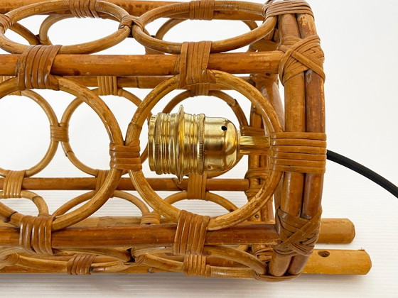 Mid-Century Rotan Wandlampen — Louis Sognot Stijl – Rattan (photo 20 of 22)