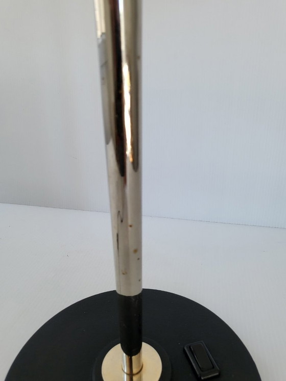 Image 1 of Vintage Arlus House Table Lamp, 1950s, Brass & Steel, 1950s Rockabilly