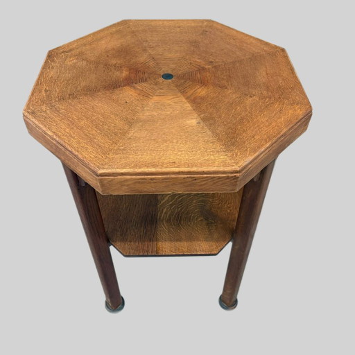 art deco achthoekig bijzettafeltje