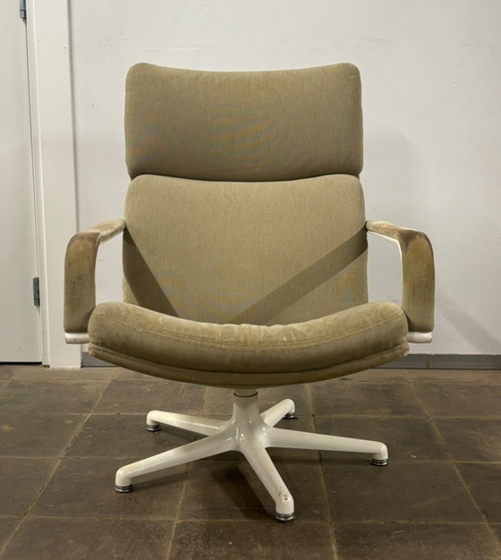 Artifort draaistoel model F141 - design G. Harcourt – Fauteuils, Metal, Textile (photo 5 of 8)