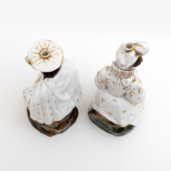 Image 1 of Par de figuras de perfumes franceses de mediados del siglo XIX de la Manufactura Jacob Petit