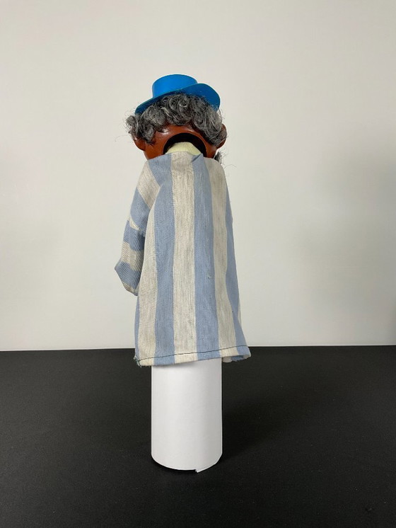 Image 1 of Pair of Vintage Boxing Hand Puppets Asian Man and Clown