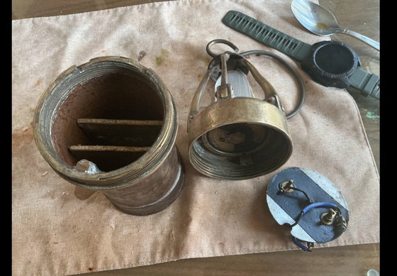 Antique Miner's Lamp – Table lamps, Glass, Metal (photo 5 of 5)
