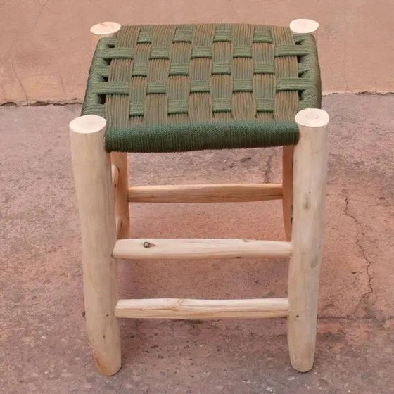 Geflochtene Hocker – Holz (photo 3 of 3)