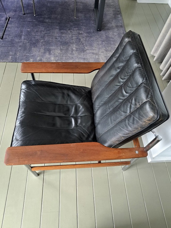 Vintage Dokka Fauteuil Sven Ivar Dysthe – Dokka Møbler, Leather, Metal (photo 6 of 8)