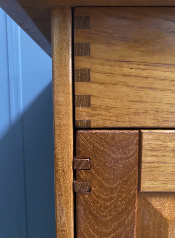 Image 1 of Teak Hallway Cabinet 2 Doors 2 Drawers 1980S