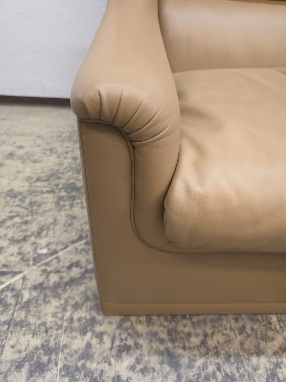 Image 1 of Poltrona Frau Set de tres plazas con sillón, sofá de cuero, sillón de diseño