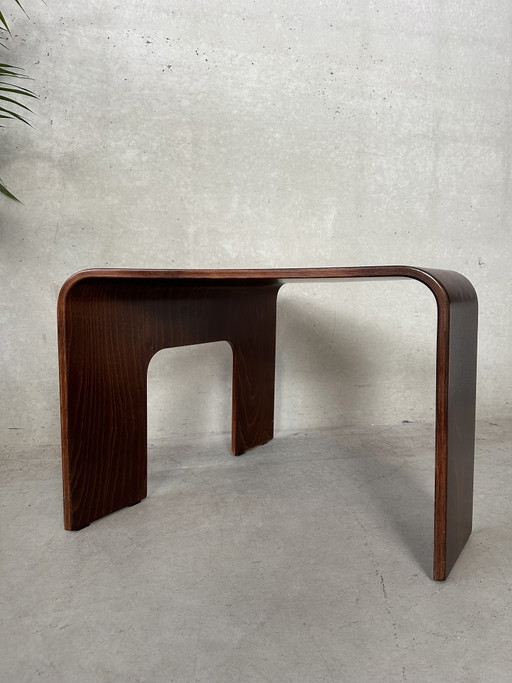 Vintage ‘bentwood’ bijzettafel Ekornes 1990’s