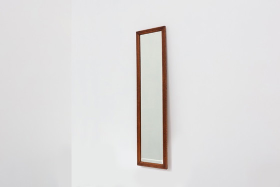 Image 1 of French art deco mirror with carved oak frame, ca. 1930s