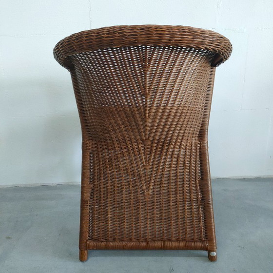 Image 1 of Vintage jaren 70 Rohé design rotan/pitriet fauteuil/stoel(en)  
