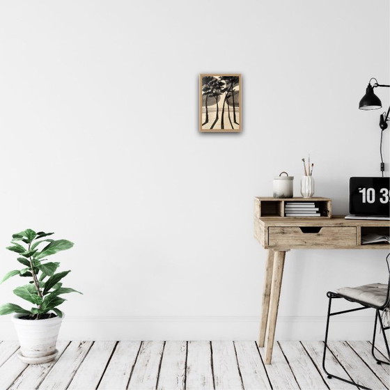 Image 1 of Oost-Indische inkt op natuurlijk papier. Formaat 30x21 cm.