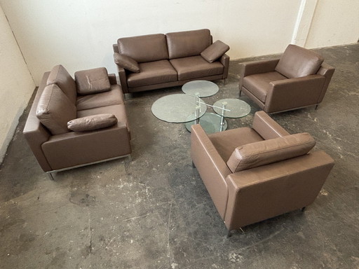 Rolf Benz EGO leather group couch armchair