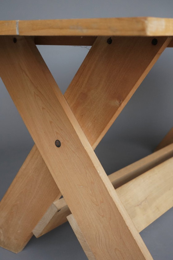 Image 1 of Un raro tavolo da pranzo 'Crate' di Gerrit Rietveld per Cassina, anni '80