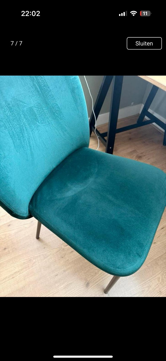 Image 1 of Chaises de table à manger Made dark green