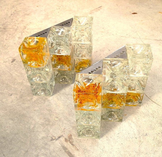 Image 1 of Paar Wandleuchten von Albano Poli für Poliarte