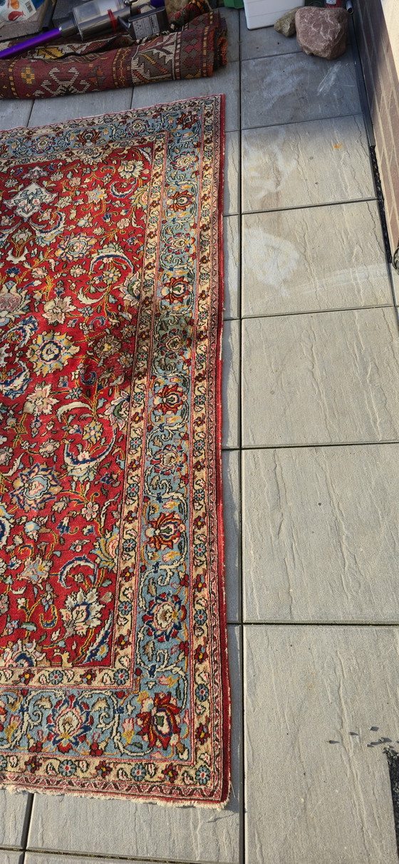 Image 1 of Antiek zijden tapijt Ghom Perzisch tapijt 210x135cm handgeknoopt