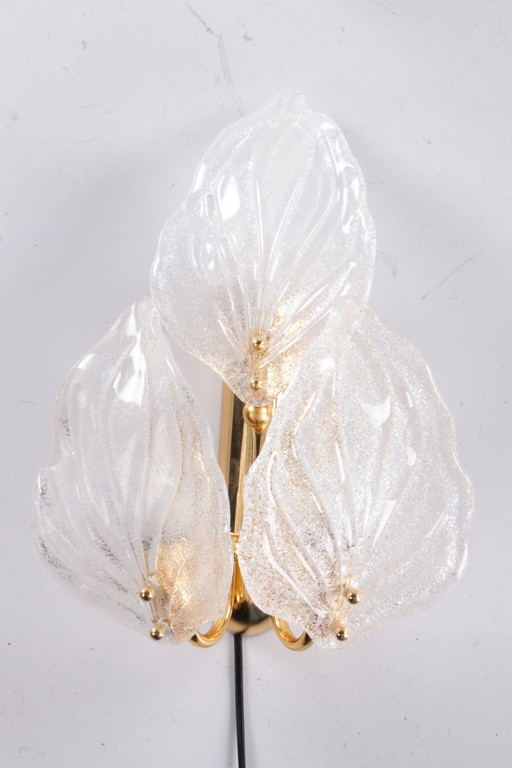 Lampe murale italienne Novaresi 24 kt plaqué or