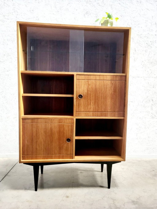 Vitrine haute vintage – années 1950/60 – style moderne du milieu du siècle