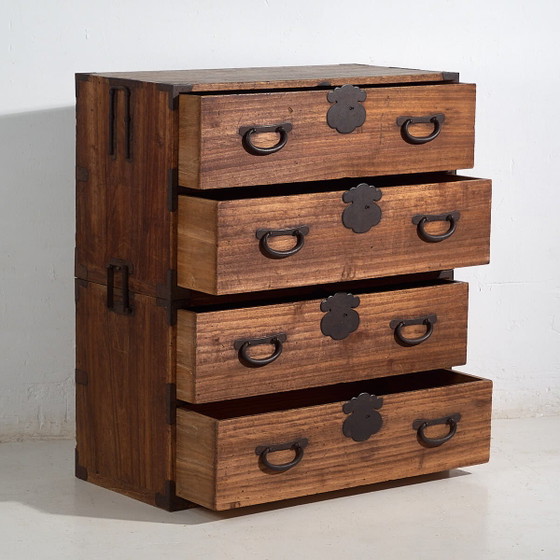 Antique Japanese Tansu - Meiji Period / Taishō (c. ) #57 – Chest of drawers (photo 4 of 40)