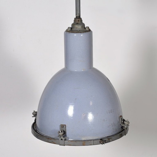 Lampada a sospensione industriale Bauhaus, anni '50