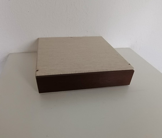 Image 1 of Sistema di archiviazione per dischi in vinile vintage con frontali in teak.